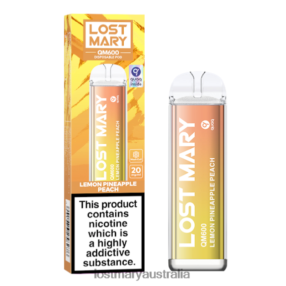 LOST MARY flavours - LOST MARY QM600 Disposable Vape Lemon Pineapple Peach B64XL163