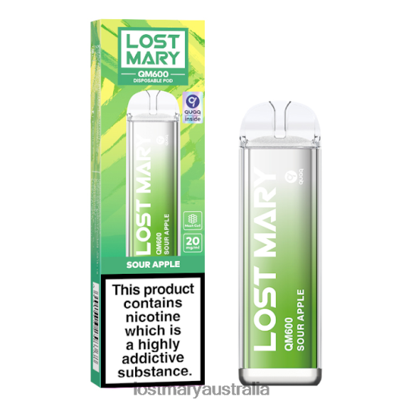 LOST MARY sale - LOST MARY QM600 Disposable Vape Sour Apple B64XL165