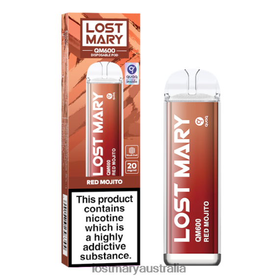 LOST MARY vape price - LOST MARY QM600 Disposable Vape Red Mojito B64XL164
