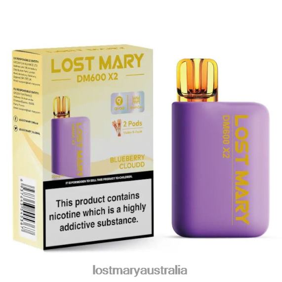 LOST MARY vape Australia - LOST MARY DM600 X2 Disposable Vape Blueberry Cloud B64XL190