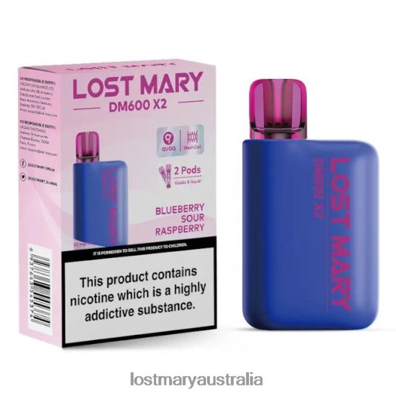 LOST MARY vape Melbourne - LOST MARY DM600 X2 Disposable Vape Blueberry Sour Raspberry B64XL202