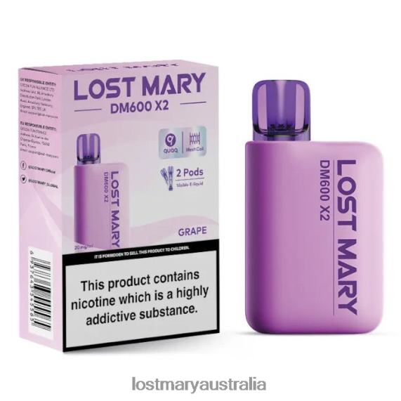 LOST MARY vape Melbourne - LOST MARY DM600 X2 Disposable Vape Grape B64XL192
