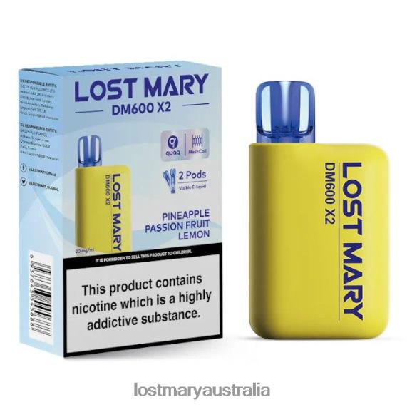 LOST MARY vape sale - LOST MARY DM600 X2 Disposable Vape Pineapple Passion Fruit Lemon B64XL197