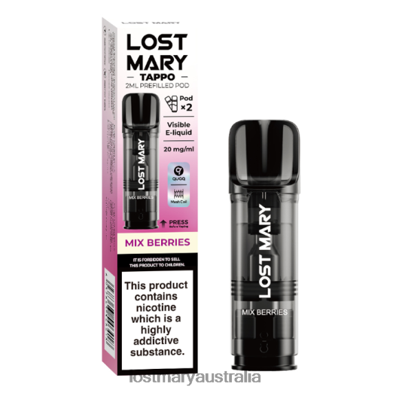 LOST MARY flavours - LOST MARY Tappo Prefilled Pods - 20mg - 2PK Mix Berries B64XL183