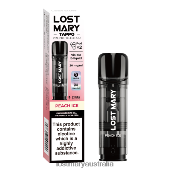 LOST MARY vape Australia - LOST MARY Tappo Prefilled Pods - 20mg - 2PK Peach Ice B64XL180