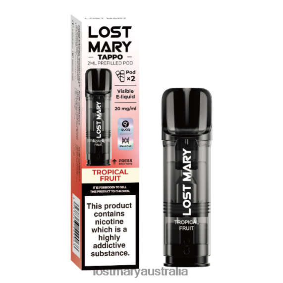 LOST MARY vape Melbourne - LOST MARY Tappo Prefilled Pods - 20mg - 2PK Tropical Fruit B64XL182